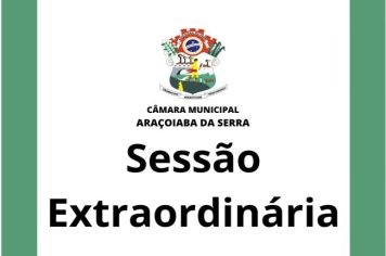 Ficam os senhores vereadores COMUNICADOS da convocação da  26ª Sessão Extraordinária da Câmara Municipal de Araçoiaba da Serra .