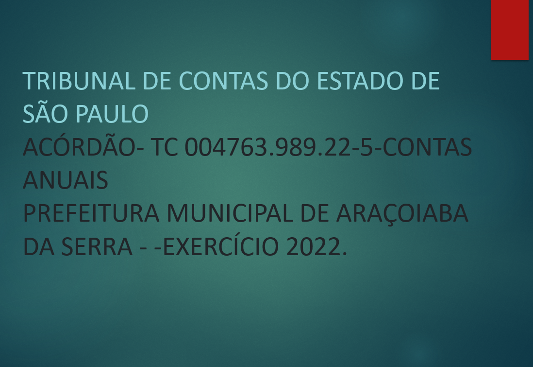 TRIBUNAL DE CONTAS  DO ESTADO DE SÃO PAULO